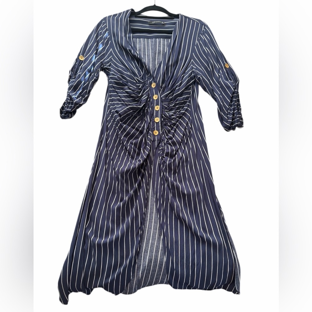 Zara Striped Tunic with Drape Effect - Picture 7 of 8